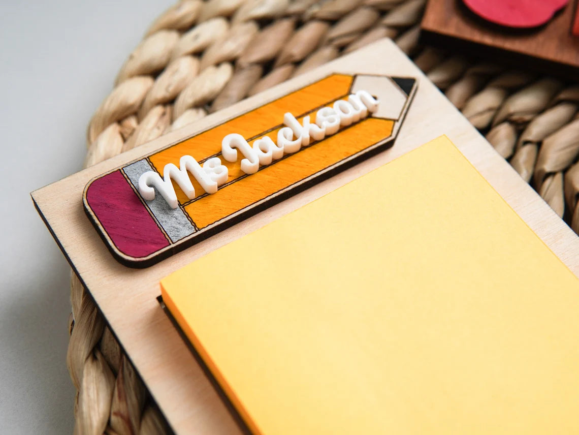 Personalised Teacher Sticky Note Holder